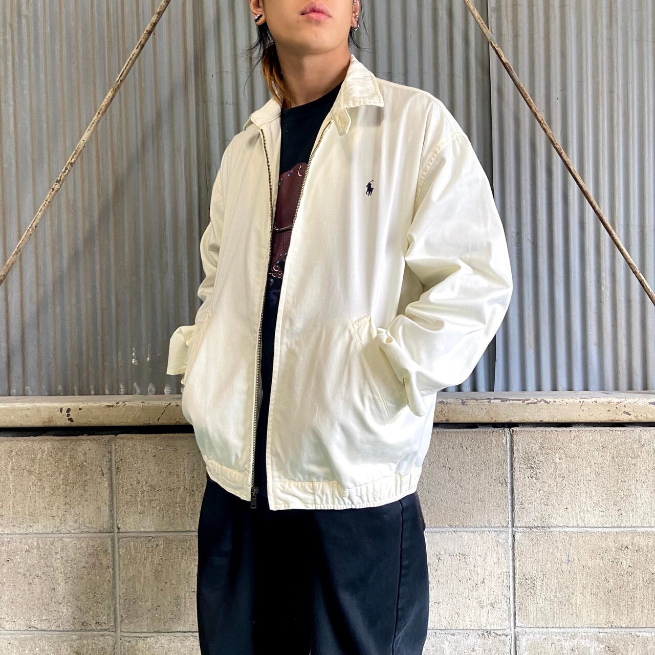 Ralph Lauren ラルフローレン スイングトップ メンズL-XL相当 古着 