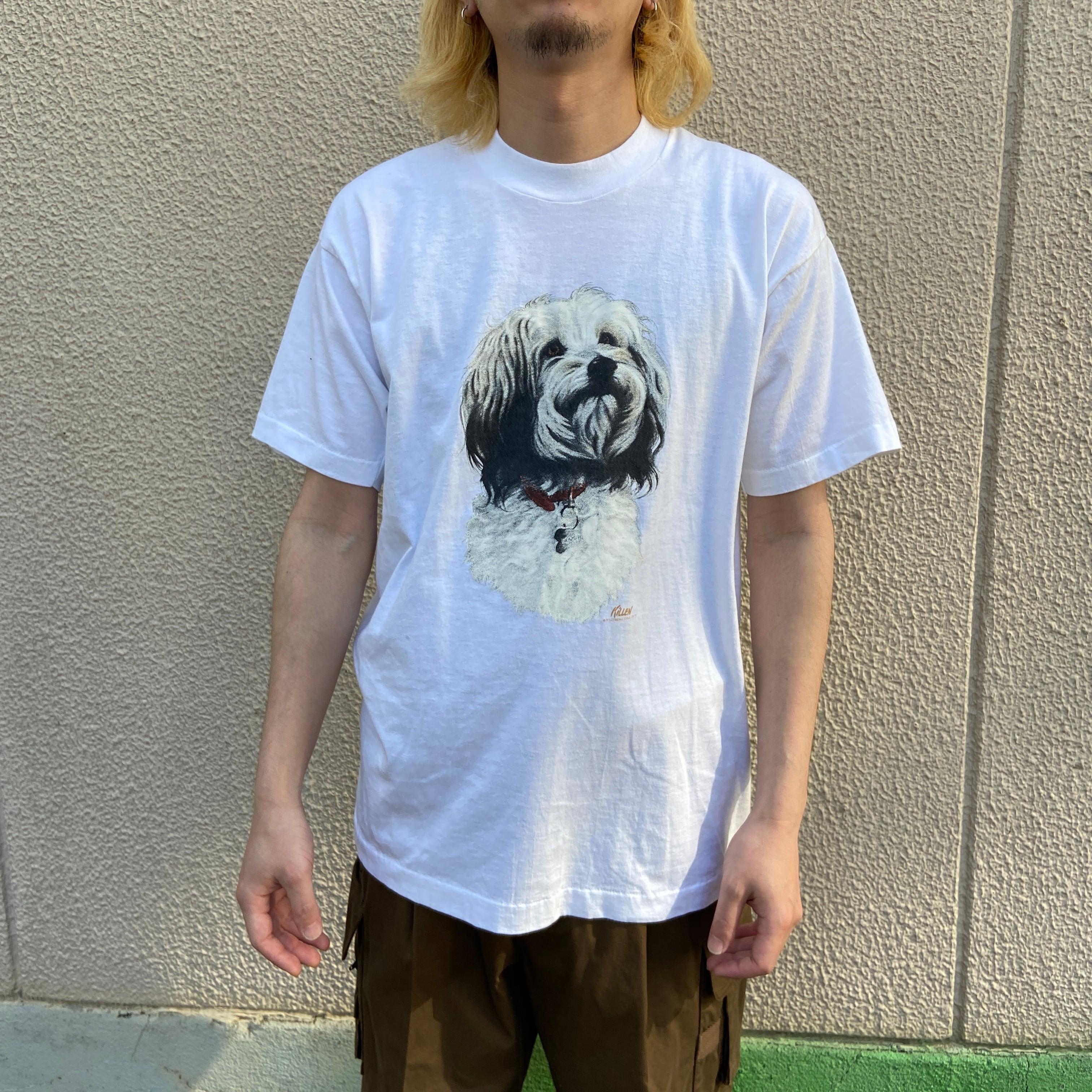 90s USA製 FRUIT OF THE LOOM tシャツ 釣り プリント