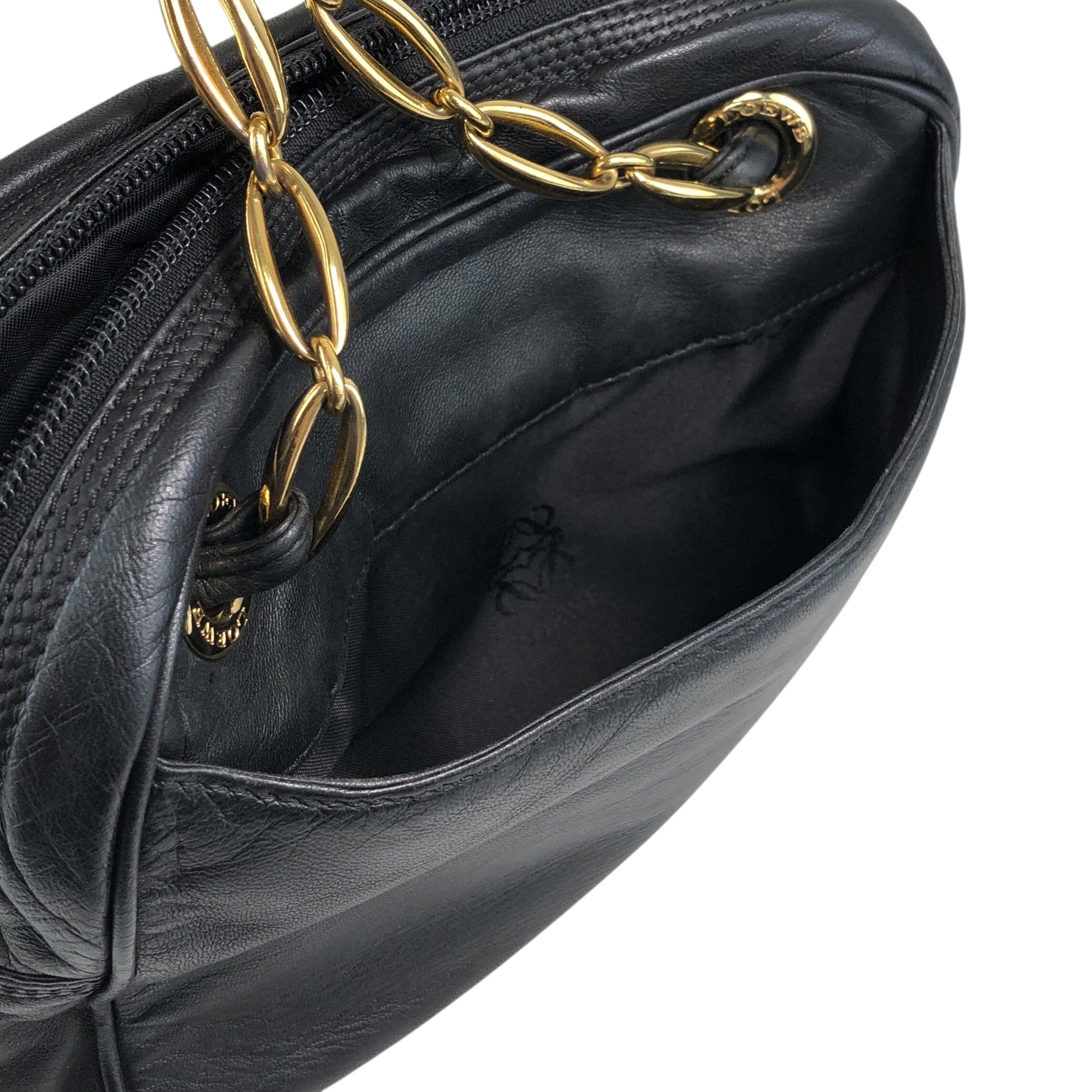 LOEWE ロエベ ハンドバッグ ブラック アナグラム型押し ナッパレザー