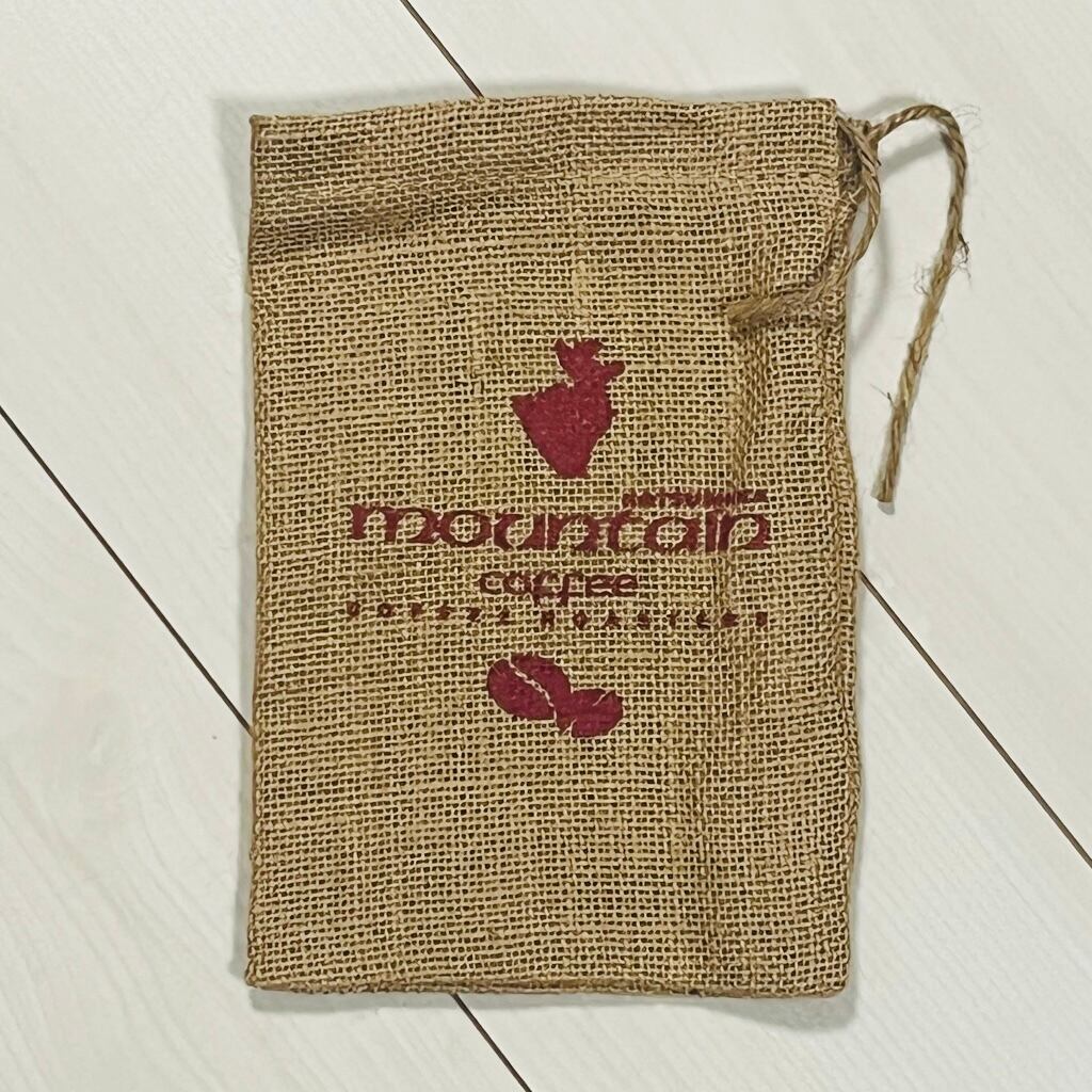 ロゴ入りミニ麻袋 | マウンテンコーヒー葛飾