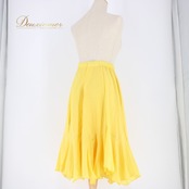 社交ダンス 衣装 スタンダード スカート レッスンウェア 練習着 オールシーズン Bright Proceed ブライトプロシード 黄色 イエロー系 社交ダンス スカート レッスン 練習 オールシーズン ファスナー 伸縮性 ポリエステル ラインストーン 鮮やか イエロー 美しい 輝く レディース Mサイズ おしゃれ フラメンコ ダンス 発表会 かわいい 柔らかい 体型カバー