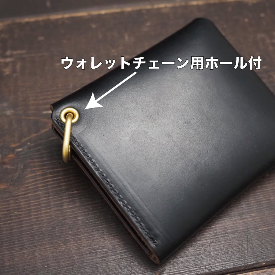 クロムエクセル ミニマムウォレット2マチ付き プレーン 2ボタンミニ