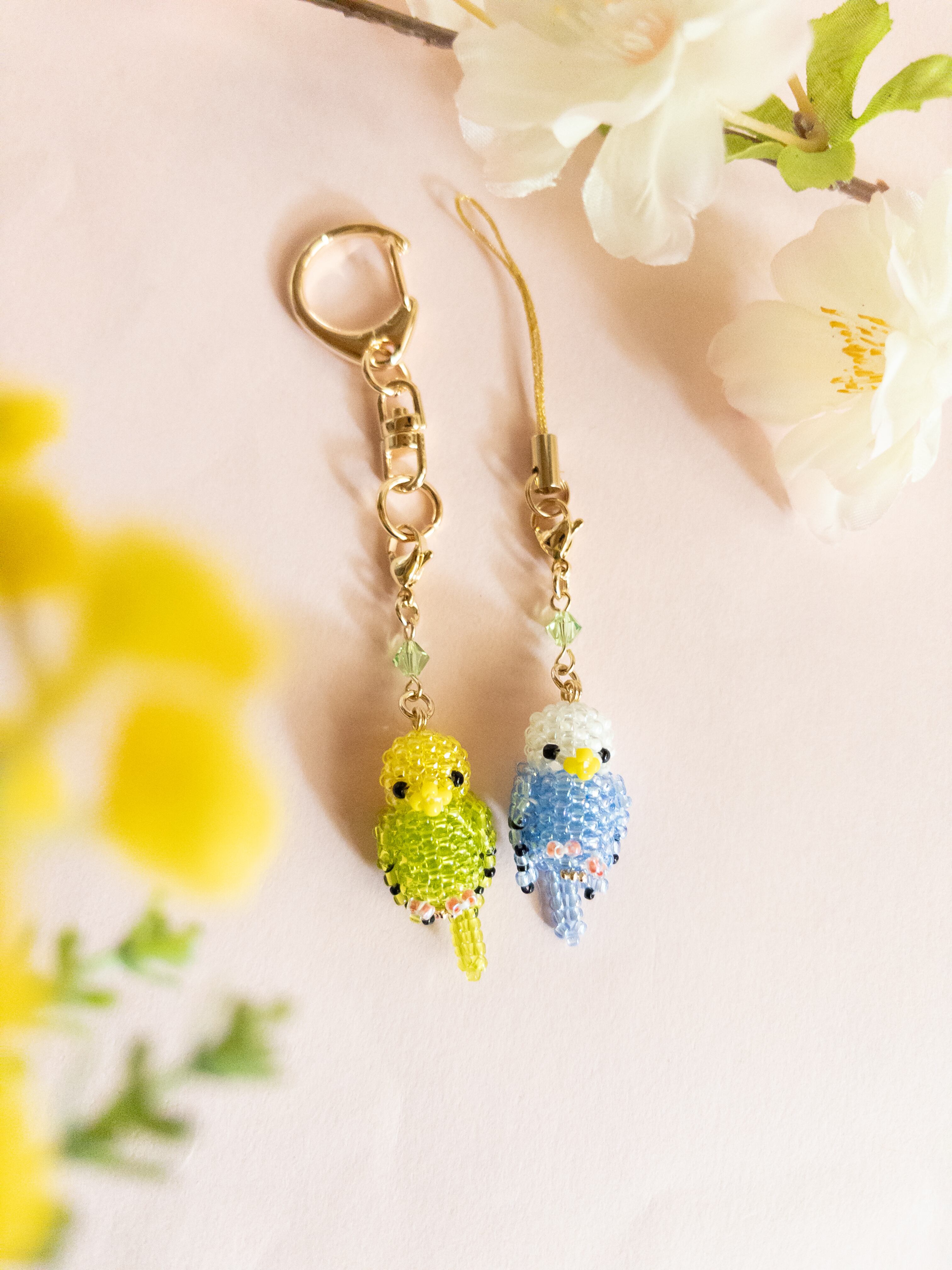 ✢miniミニインコのビーズストラップ✢ 99e5ad16d556e0ba46b76b8d3a811d