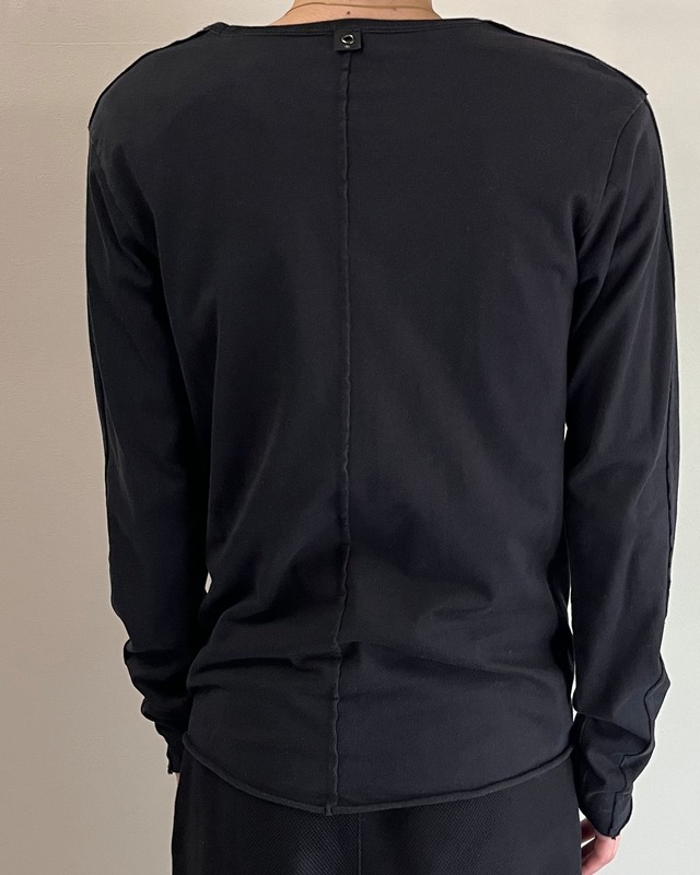 【wjk】basic black long sleeve top