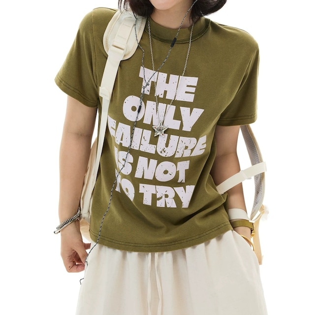 クラックレタリングビッグロゴTシャツ 3col R02547
