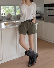 V-neck long sleeve loose Knit L0164