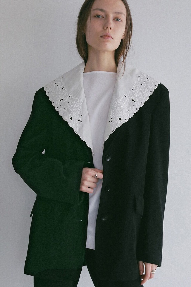 MANOF LACE COLLAR CORDUROY JACKET
