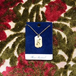 VINTAGE initial necklace -deadstock-