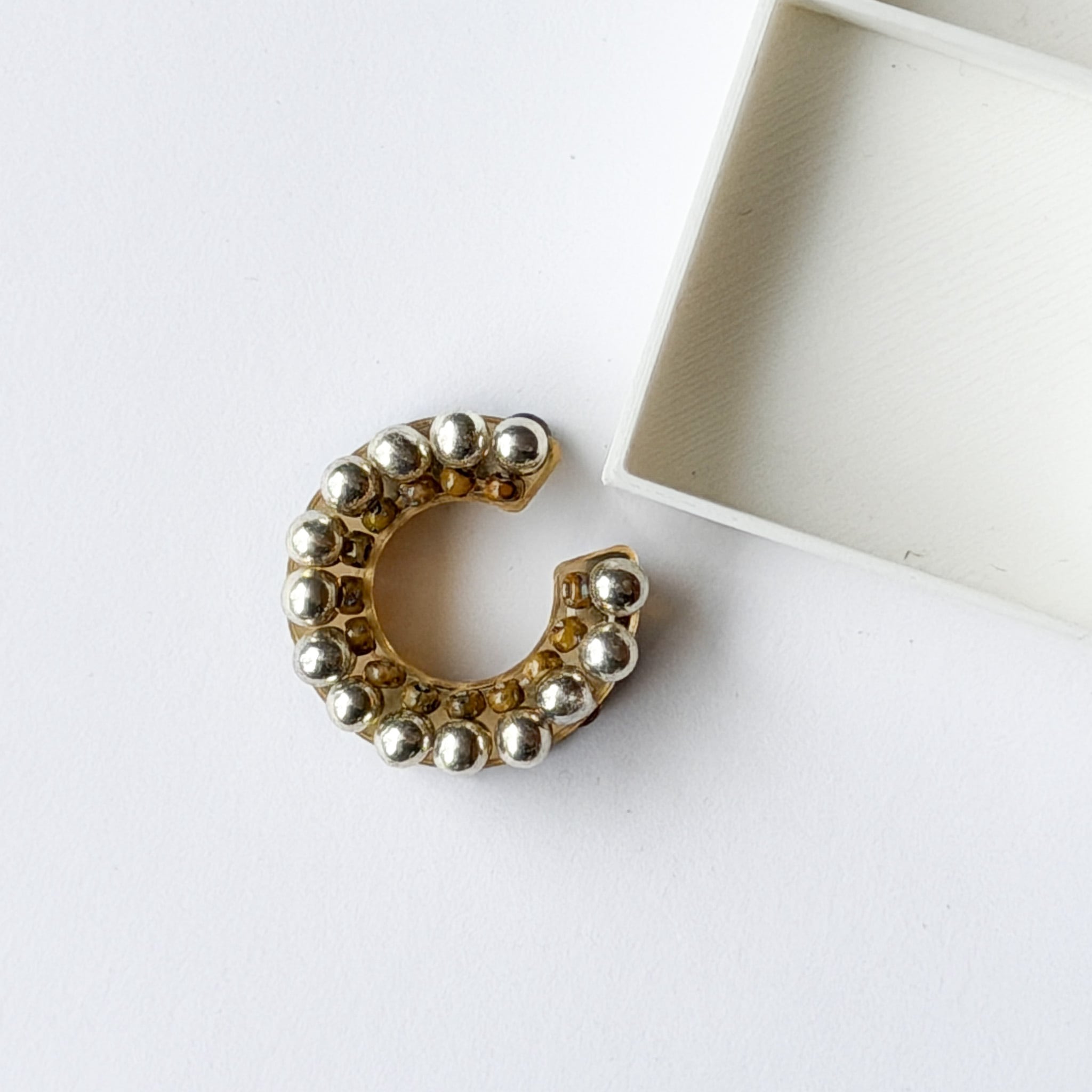 puzzle ring ear cuff 'bicolor' [07]