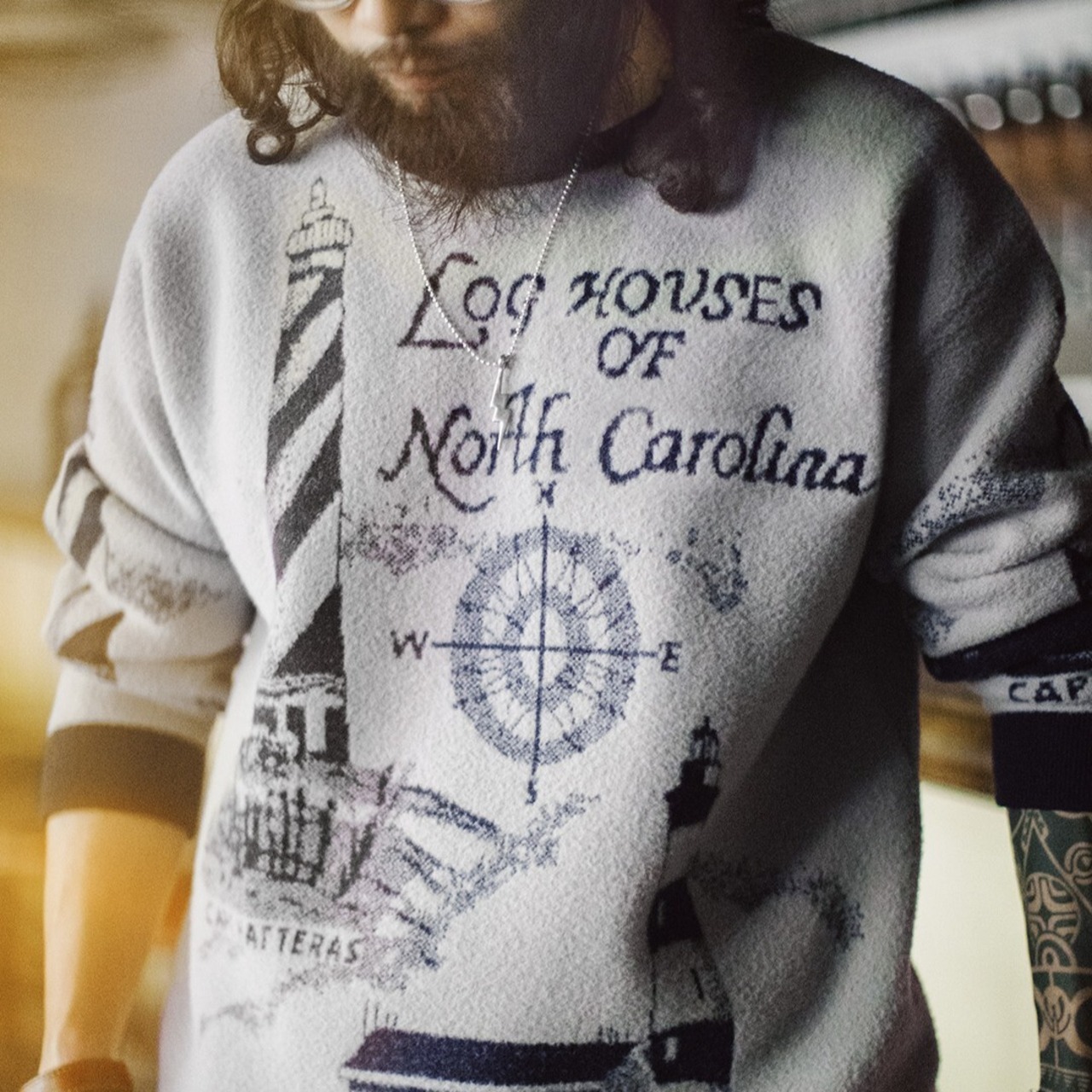 Lighthouse Pattern Crewneck Sweater / ライトハウス パターン クルーネック セーター