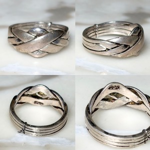 vintage silver puzzle ring