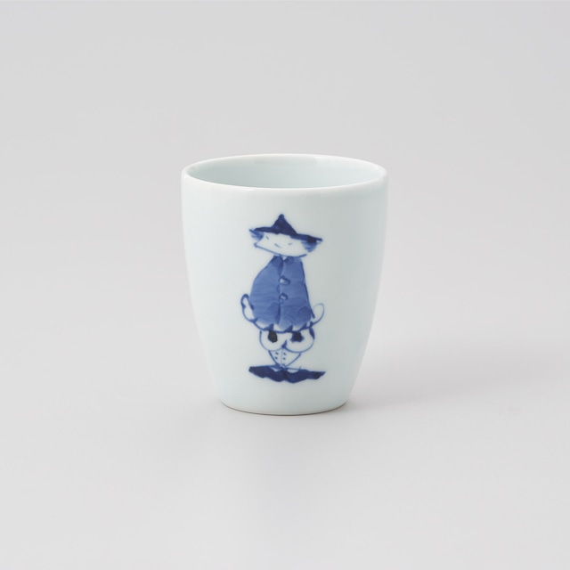 【青花】“濃マント異人” フリーカップ