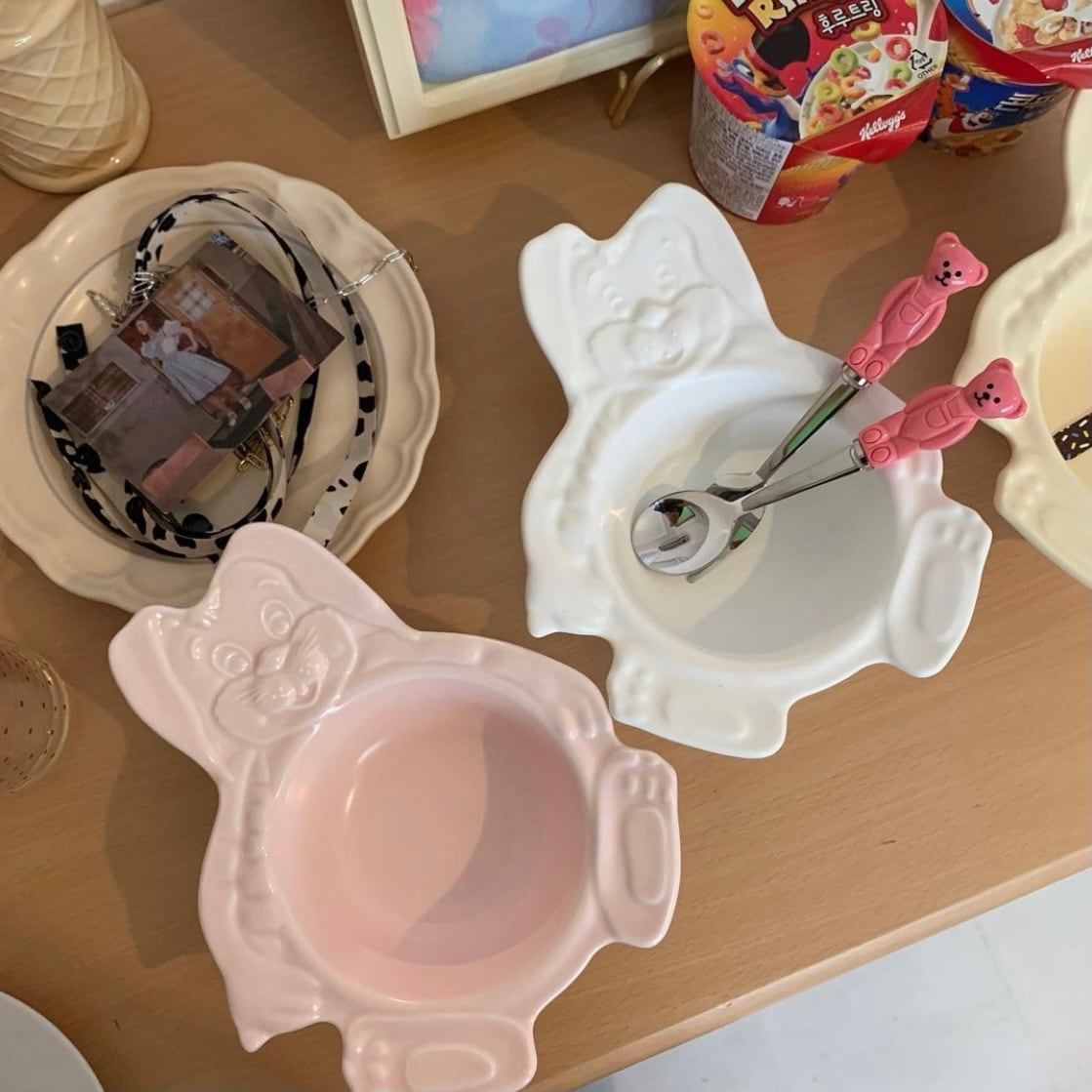 made in korea♡】rabbit bowl 4colors / ラビット ボウル 皿 プレート