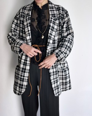 monotone plaid jacket