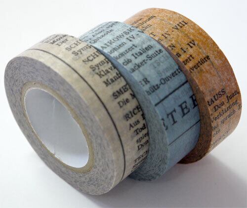 倉敷意匠 オールドブックマスキングテープ15mm3個セットパック入り Hacohalu 紙雑貨 文具専門店