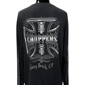 【WEST COAST CHOPPERS】ウエストコーストチョッパーズ "IRON CROSS & LOGO" ロングスリーブTシャツ