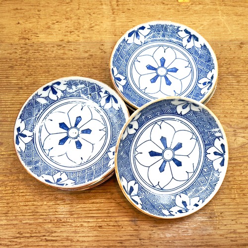 印判小皿5枚セット（青）