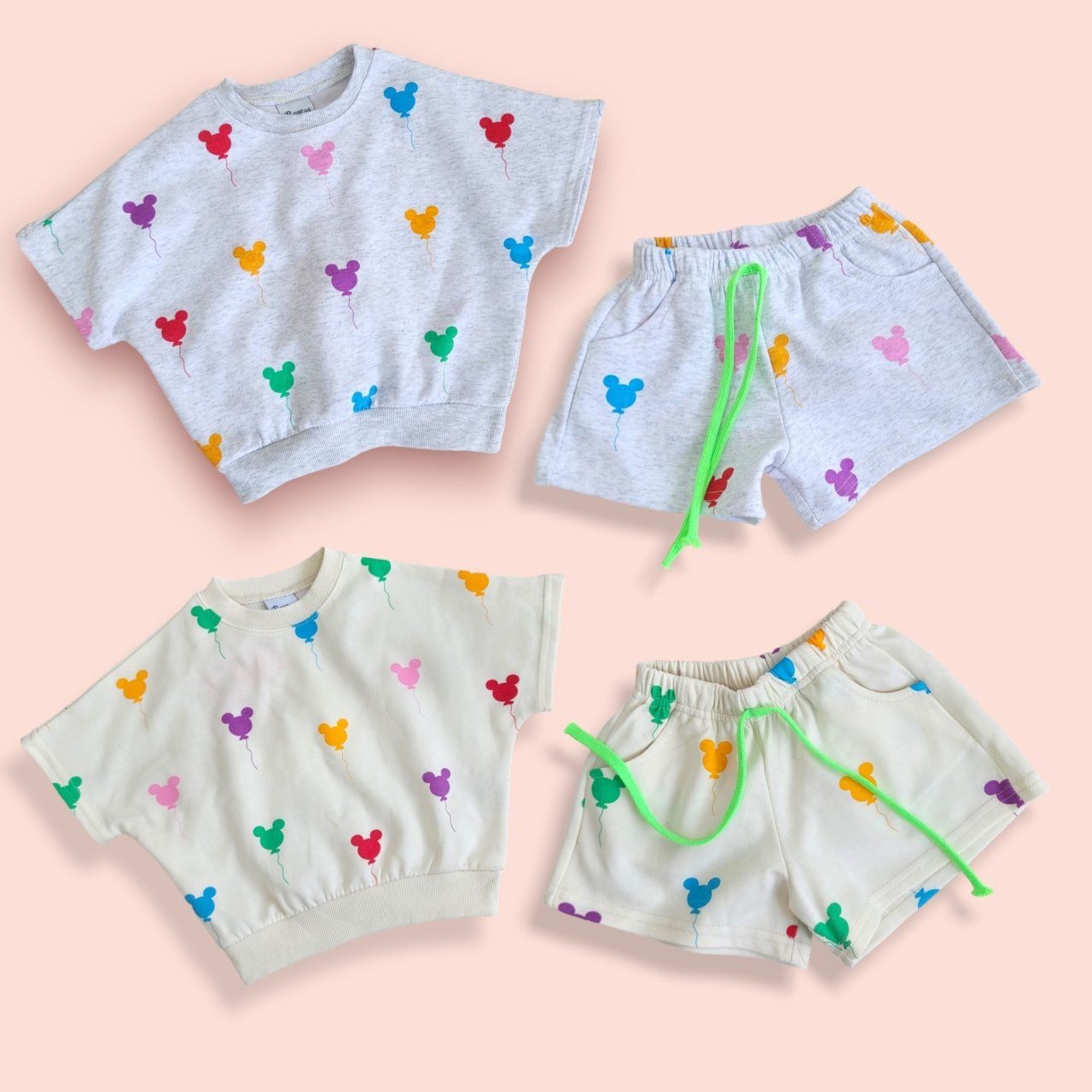 [Moran bebe] Summer Balloon Mickey set / [모란] 여름풍선미키상하