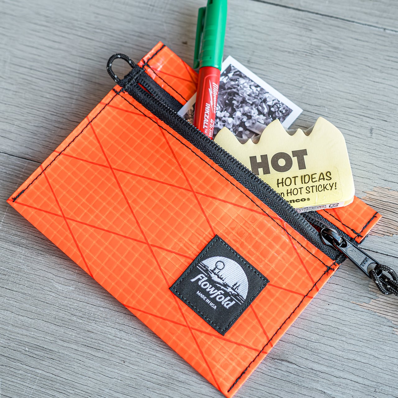 FlowFold／リサイクルド セイルクロス ボイジャー ジッパーポーチ｜RS