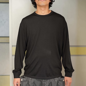 ULTERIOR(アルテリア) 26AW "PURE CASHMERE TENJIKU L/S TEE" -TOP BLACK-