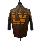 【LOUIS VUITTON】 ルイヴィトン×NIGO モノグラム総柄ミリタリージャケット