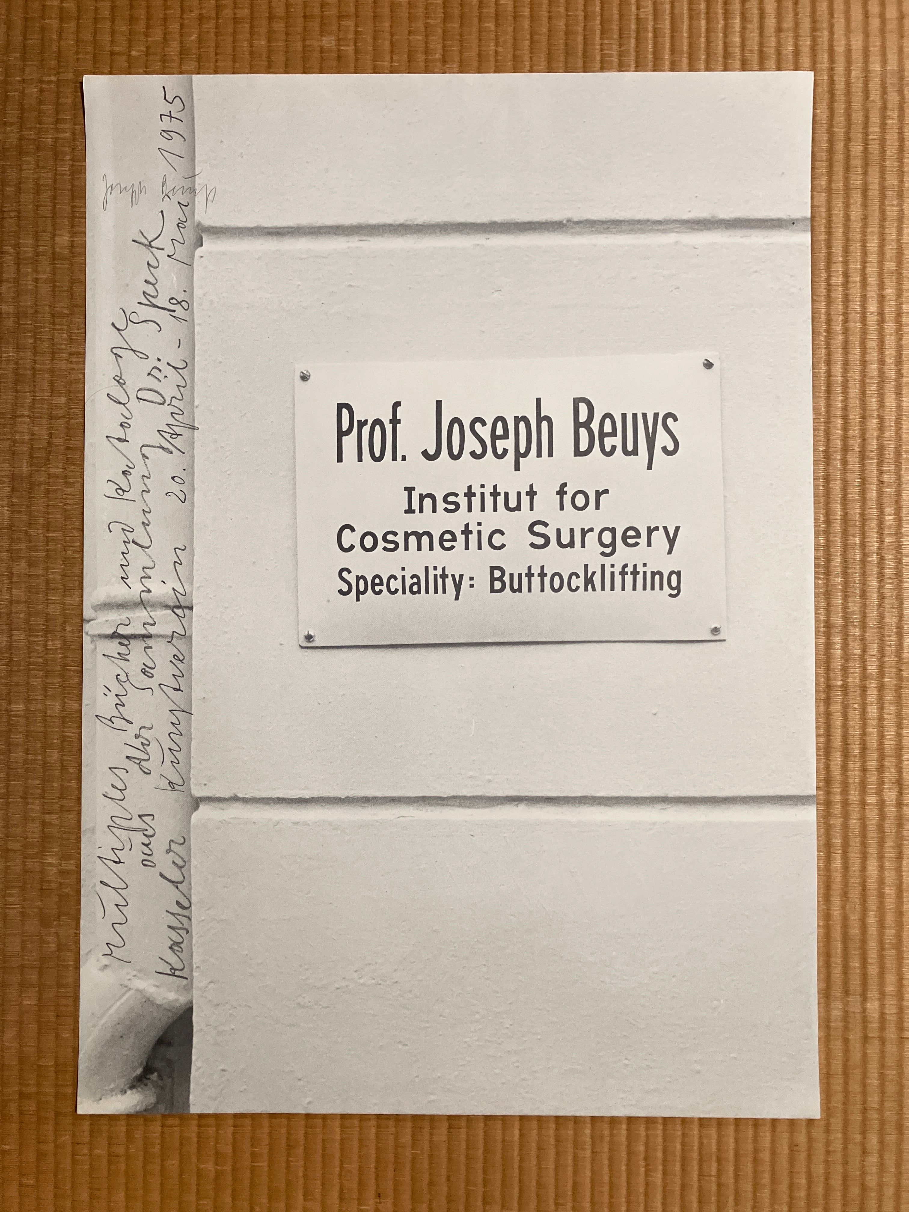 【サイン入りポスター】ヨーゼフ・ボイス Joseph Beuys  展覧会ポスター 1975 ［s0027］