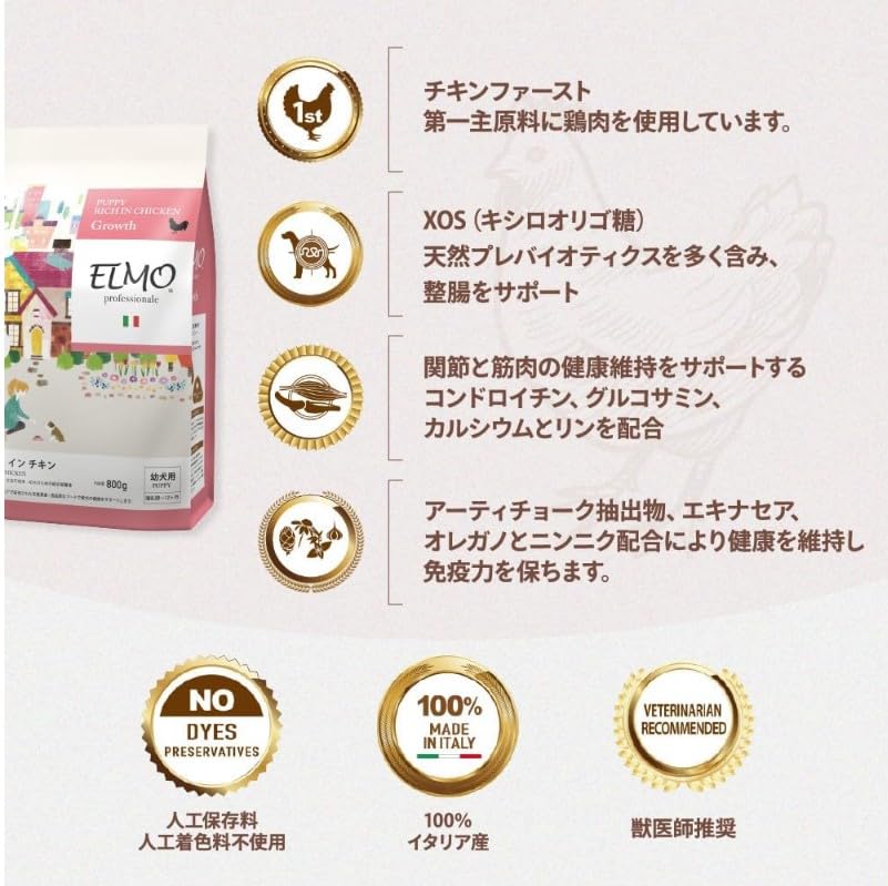 ELMO エルモ プロフェッショナーレ パピー 幼犬用 リッチ イン チキン