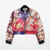 【BJK-L0010】再構築リバーシブル着物ボンバー KIMONO REVERSIBLE BOMBER JACKET