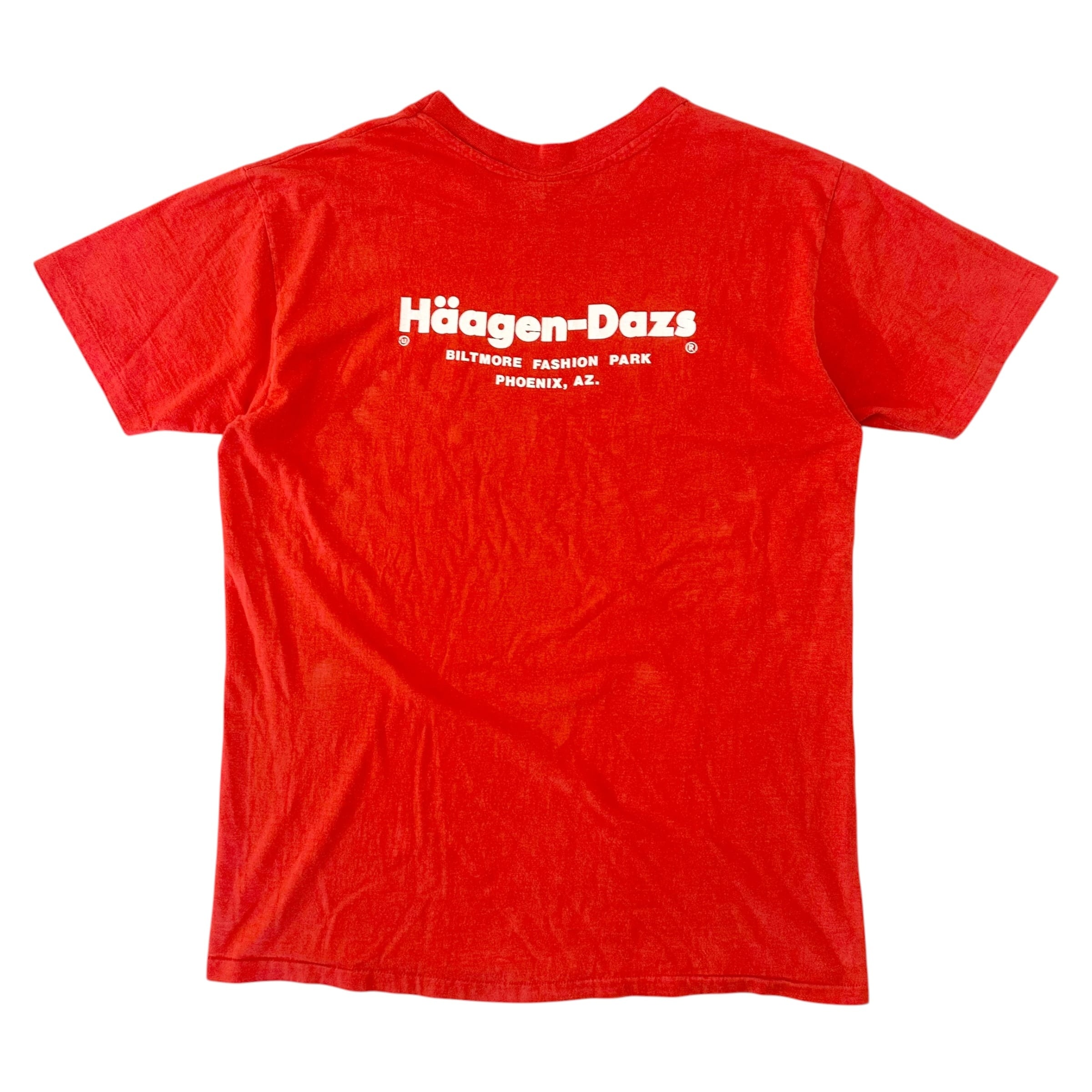 超スペシャル 80s ヴィンテージ ハーゲンダッツ ロゴ Tシャツ XL レッド 99ee3b61496bad75d2b952f7a4d01e