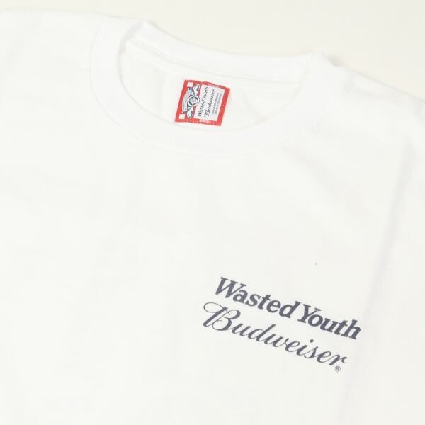 Wasted Youth Tee white navy