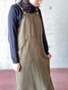 Vintage Olive Color Salopette Skirt Made In USA