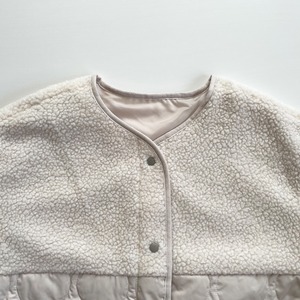 Boa switch wave quilting jacket (ivory)