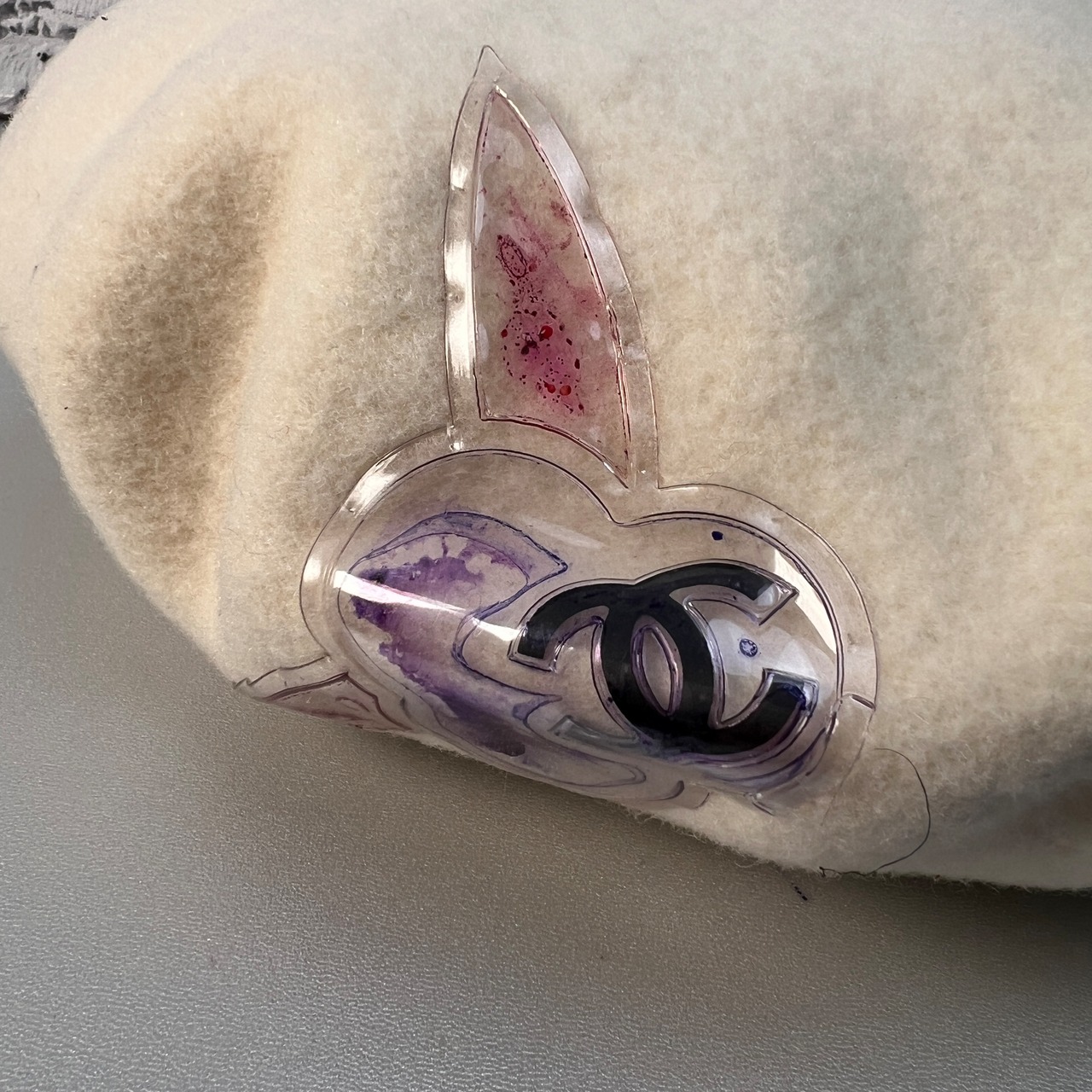 【最終処分SALE】CHANEL シャネル ココマーク ベレー帽 タグ付き  帽子 ホワイト A-11207