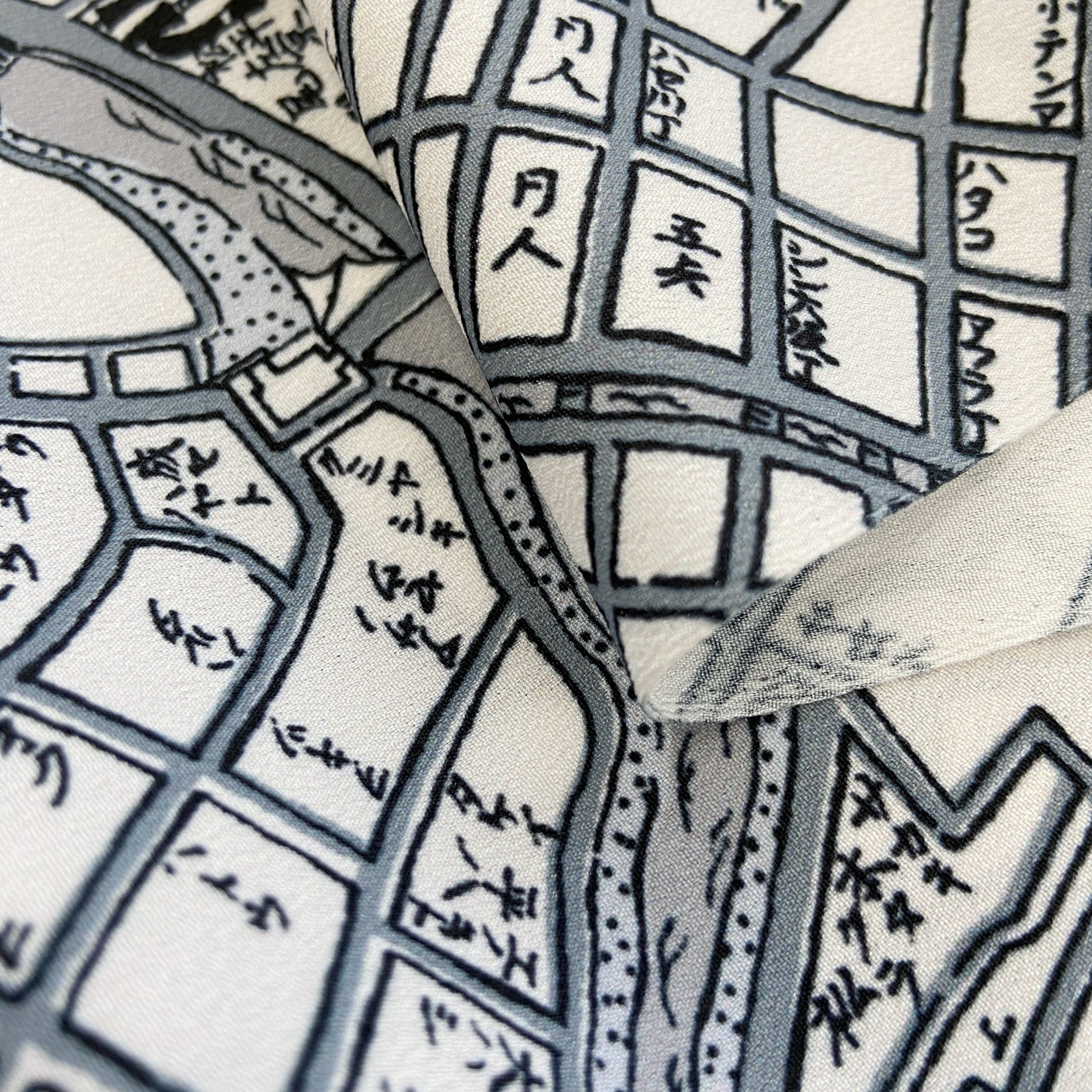 洗える長襦袢【撫松庵】古地図 | ウスキ呉服店