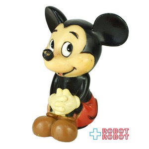 ディズニー ミッキーマウス おすわり ソフビ貯金箱 ラバードール KOREA