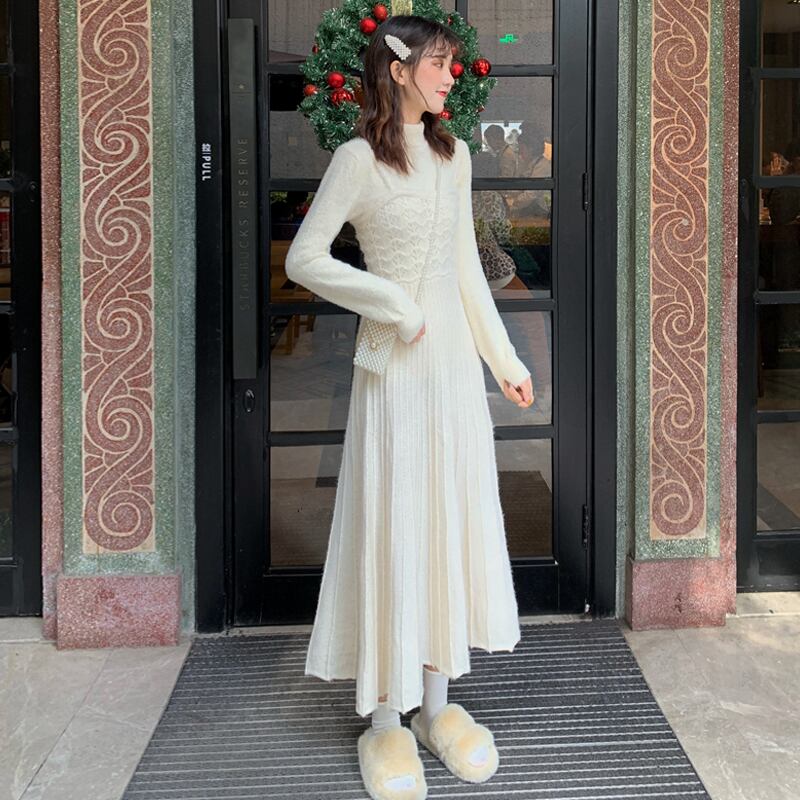 ニットドレス オータムウィンタースカート 秋物 冬物 萌量不足15425270367