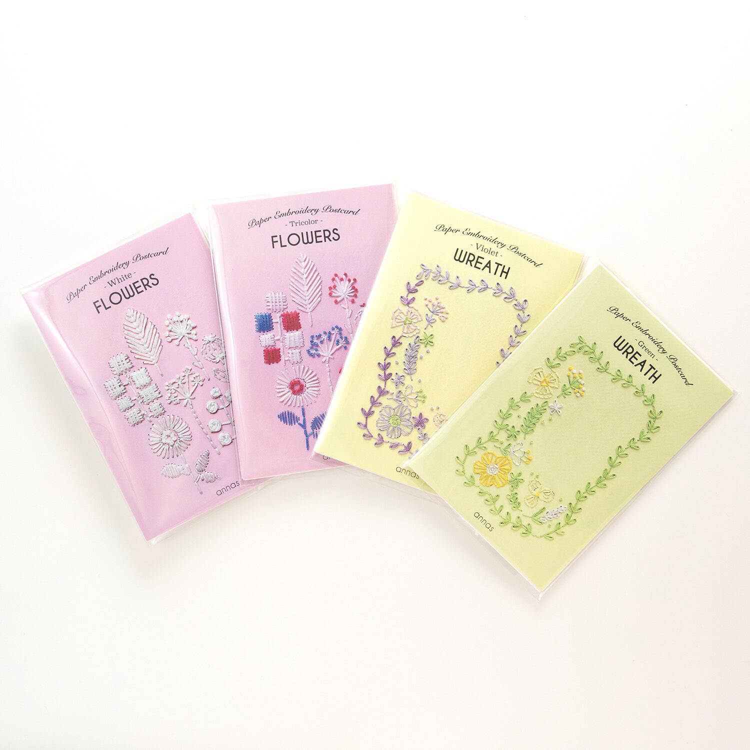 25%OFF】紙刺繍ポストカードキット｜トリコロールフラワーズ【在庫限り