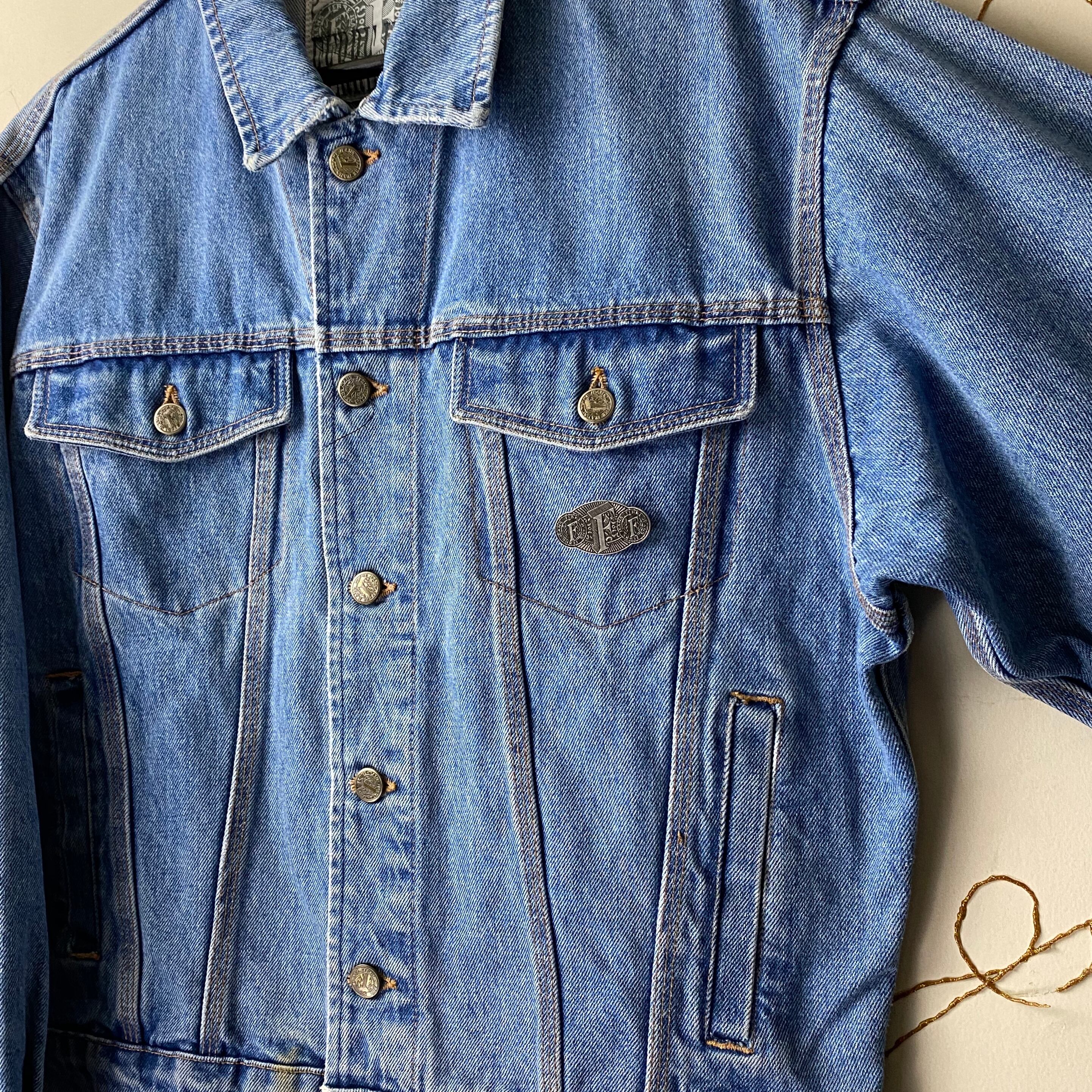 GIANFRANCO FERRE badge design denim jacket | NOIR ONLINE