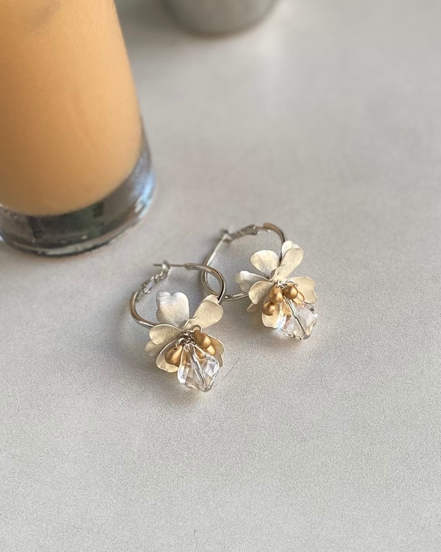 Lamp flower "mini" whitegold