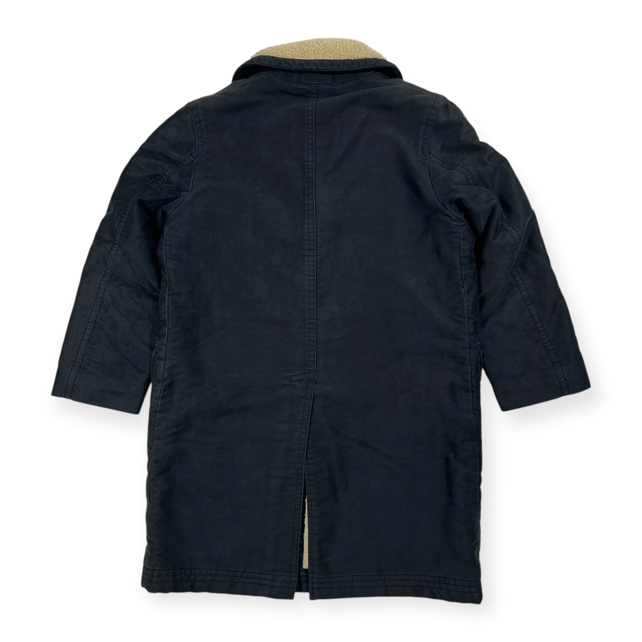 希少 VAN JAC ヴァンヂャケット 裏ボアフリース ランチ コート モールスキン サイズ M /ネイビーブラック/当時物/ビンテージ/C-TK1309