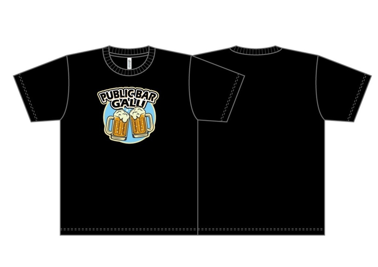 PUBLIC BAR GALU [BLACK]  T/S
