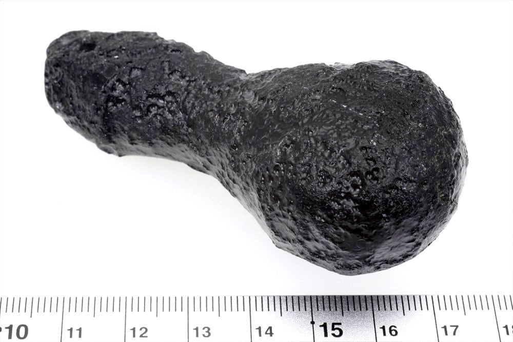 テクタイト チャイナイト 穴あき 77g 原石 標本 タンブル Tektite 120