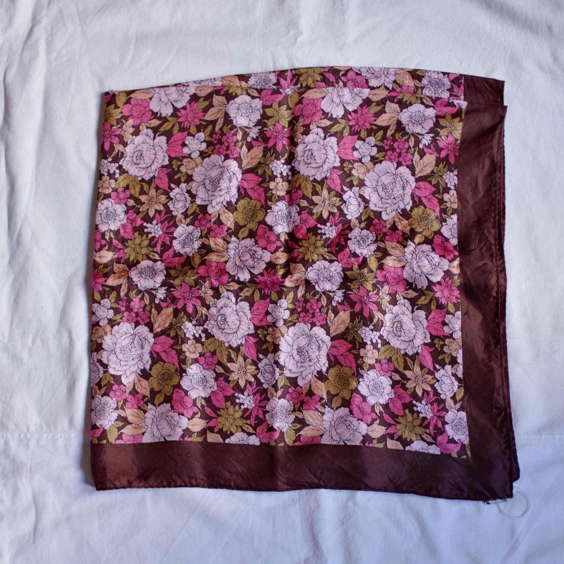 Flower pattern Scarf / 花柄 スカーフ | 古着屋 仙台 biscco【古着