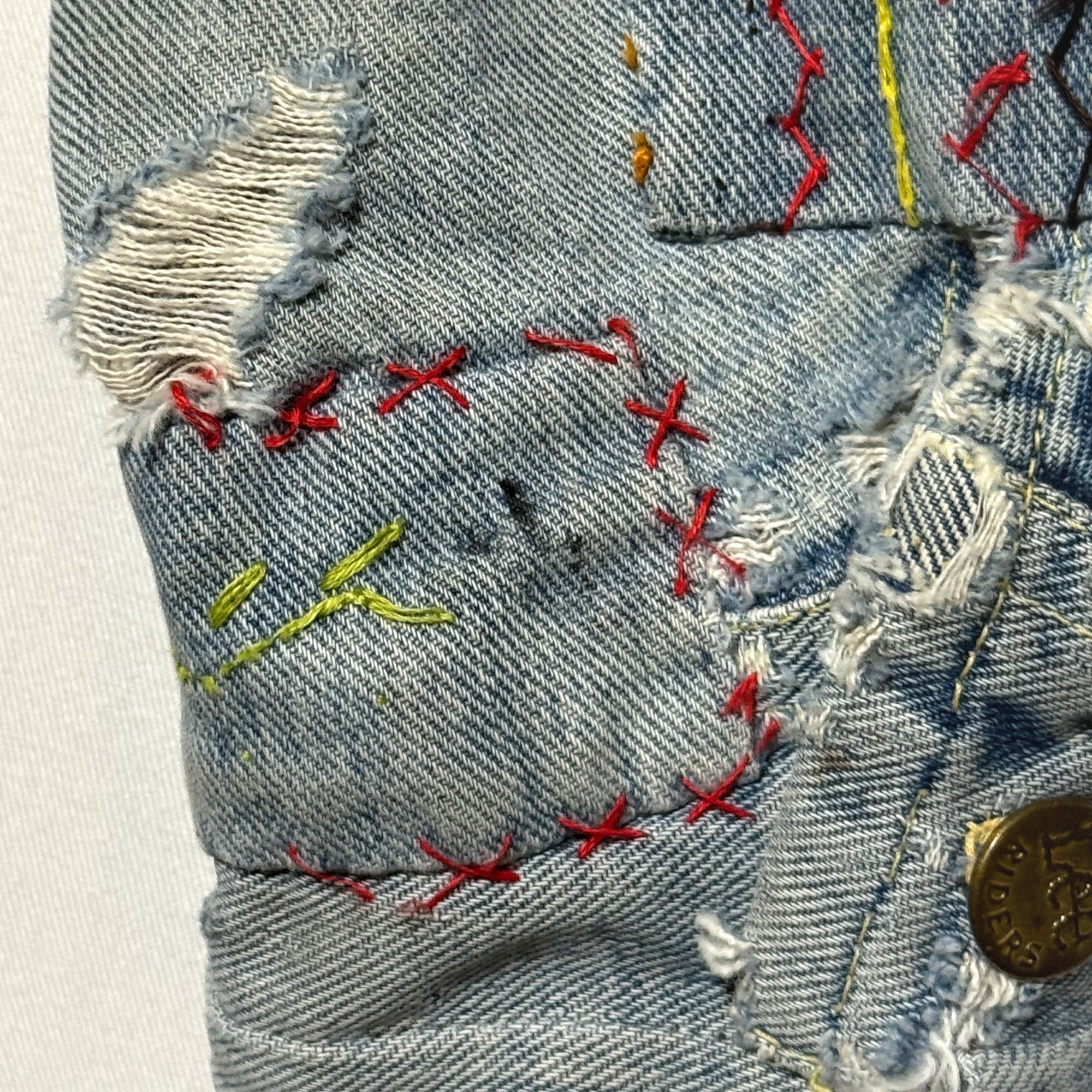 1970's USA製 Lee リー ハンドステッチ 刺繍 101J デニムジャケット