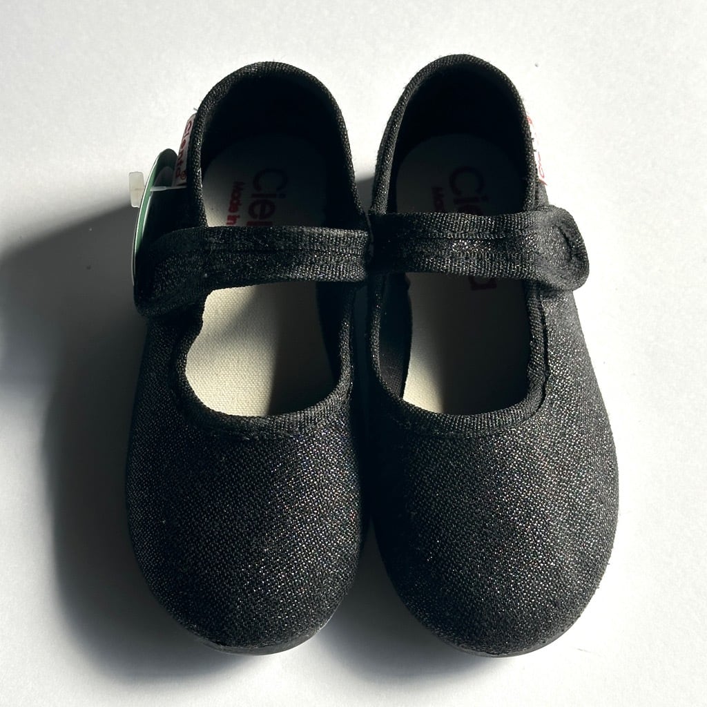 Cienta Kids ワンストラップ 【24-28】Lame Black