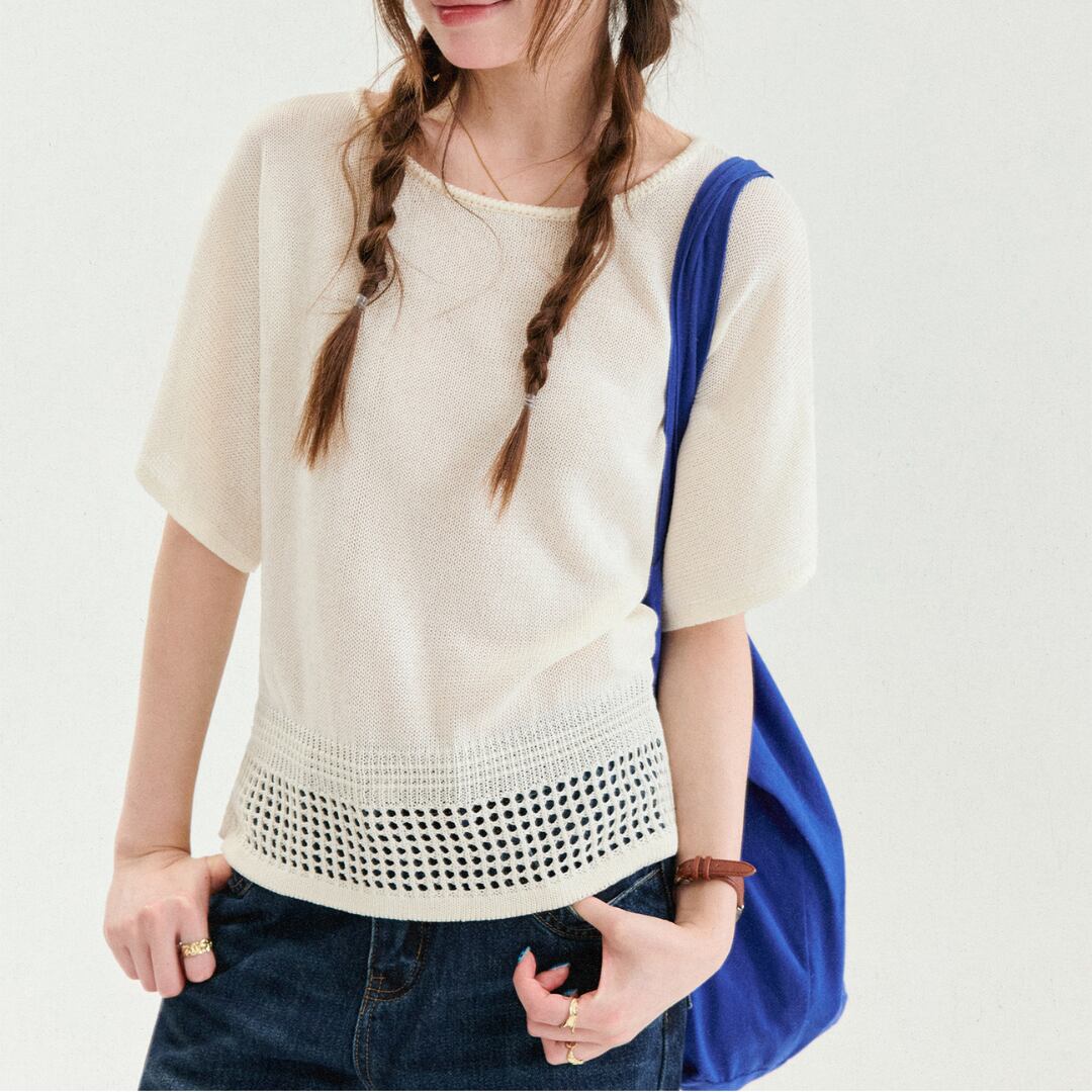 open knit summer top
