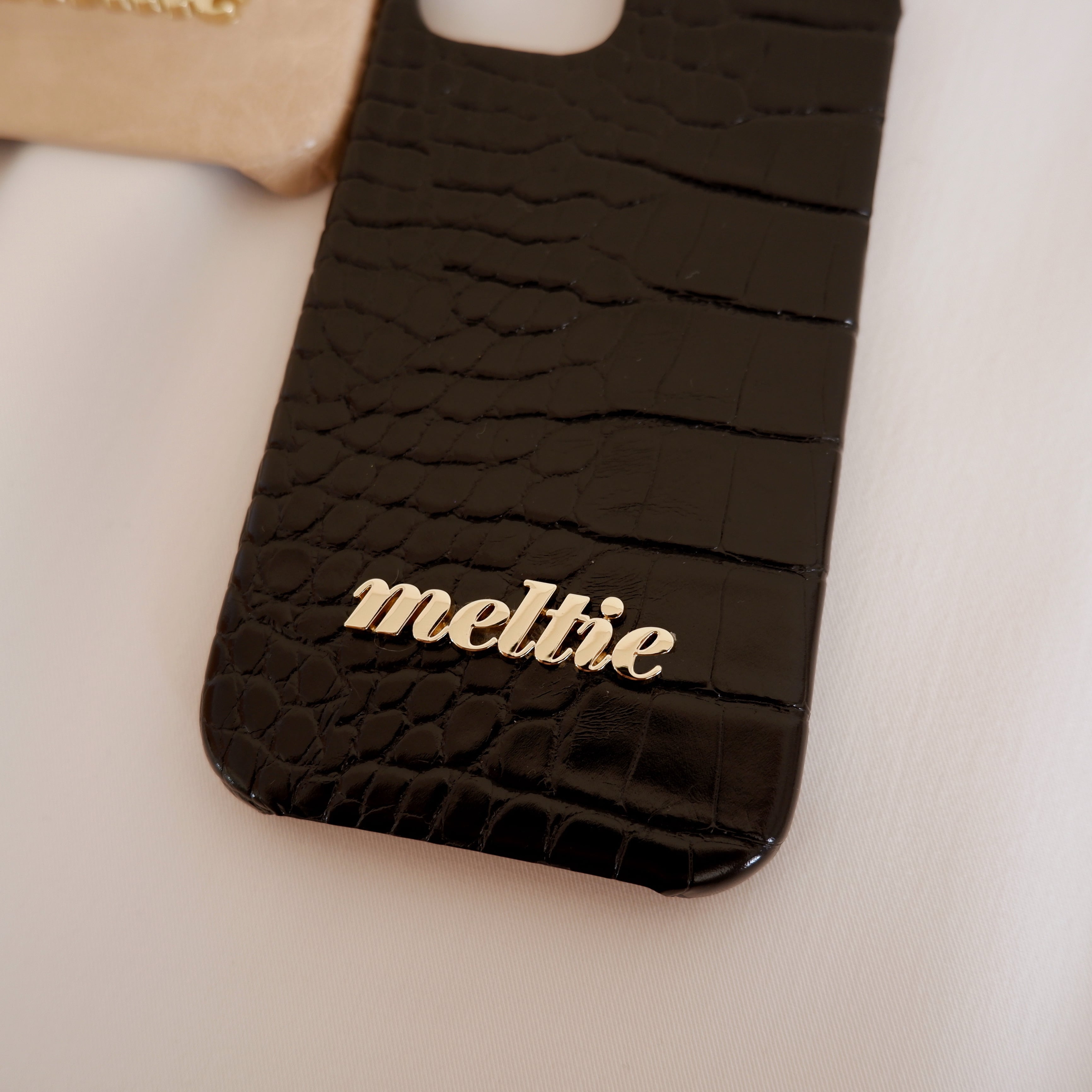 milky croco iPhone case