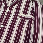 ~60's TOPKIS stripe rayon pajama shirt