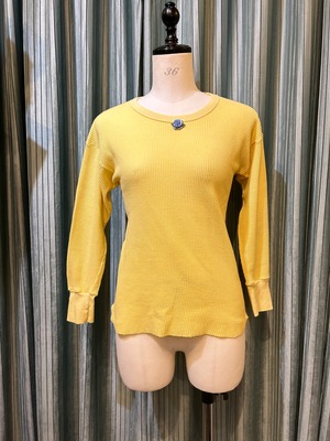 garment dye thermal yellow&blue rose