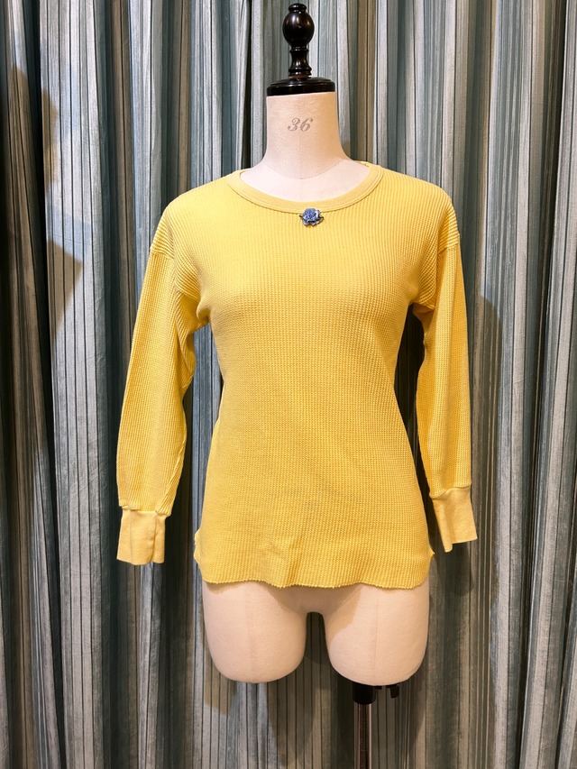 garment dye thermal yellow&blue rose